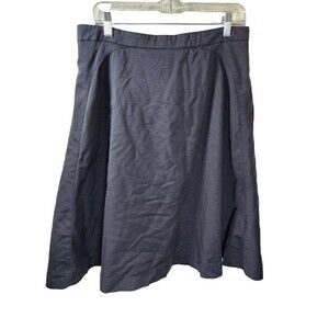 ​Middleton Womens L Black A-Line Flare Skirt Knee Length Career Work Business